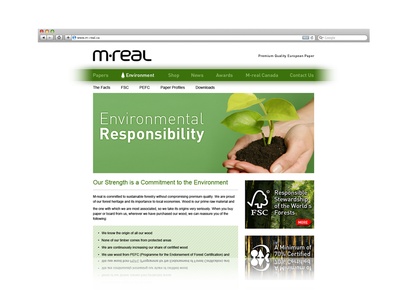 M-real Canada Environmental